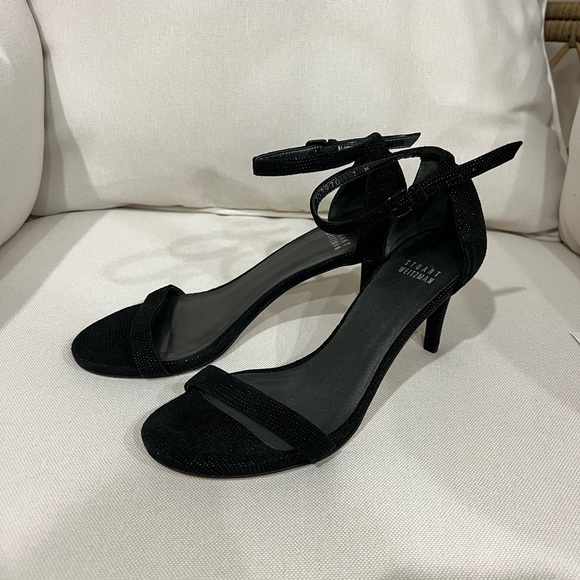 Stuart Weitzman strappy black evening heels size 7 - Picture 11 of 11
